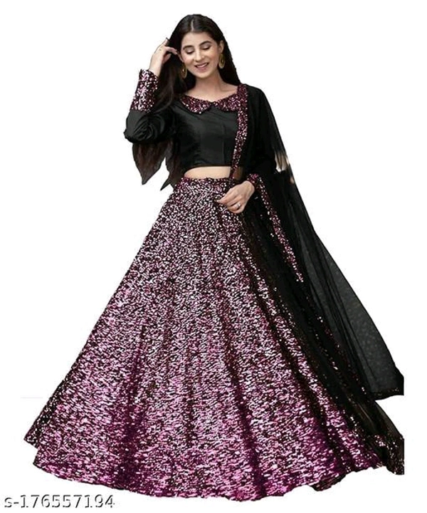 Sequence Lehnga Pink Choli  - Semi Stitched