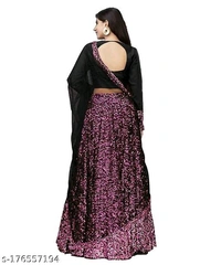 Sequence Lehnga Pink Choli  - Semi Stitched