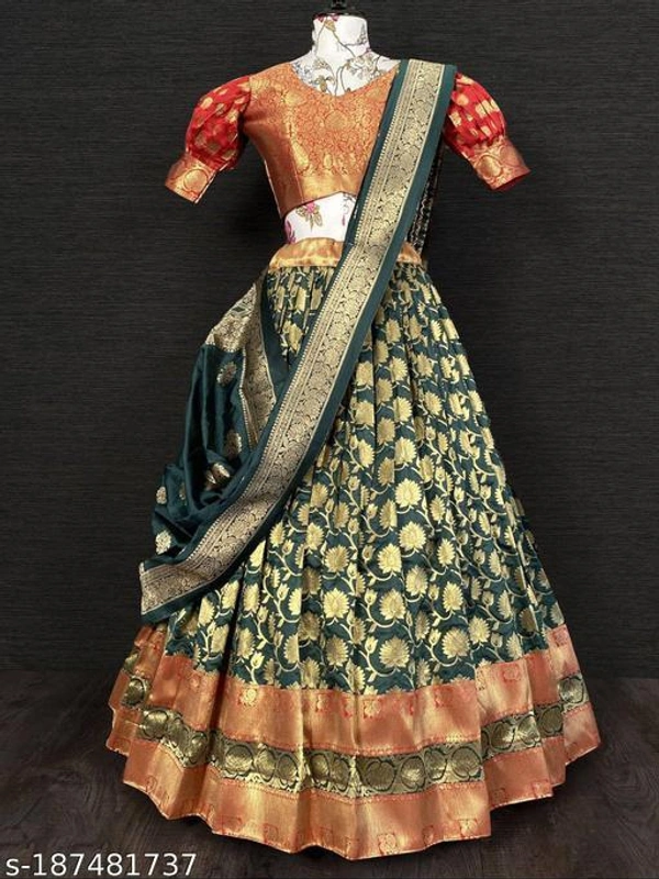 Triputi Banarasi Lehenga Choli Collection  - Free Size