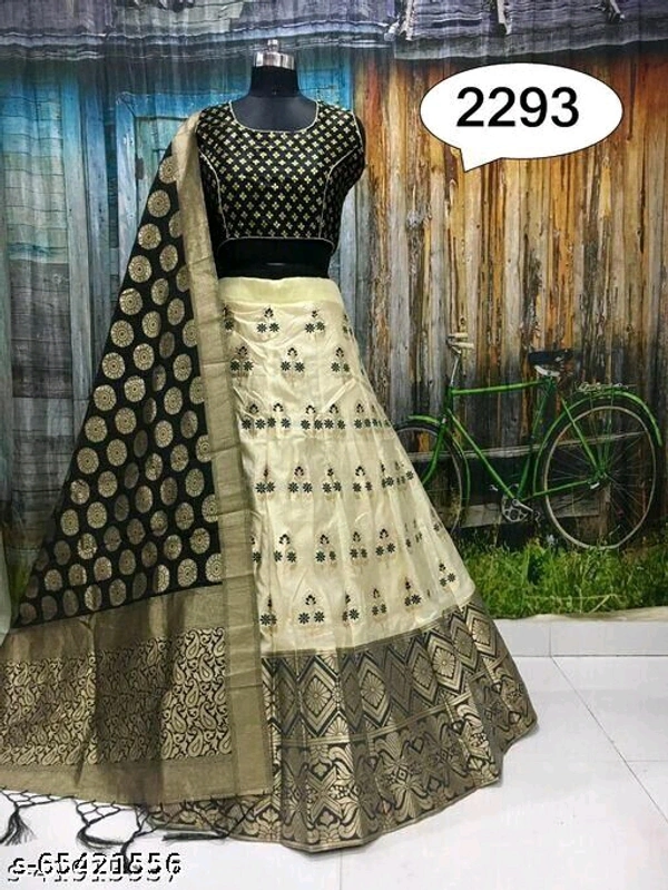 Banarsari Self Design Lehnga Choli  - Semi Stitched