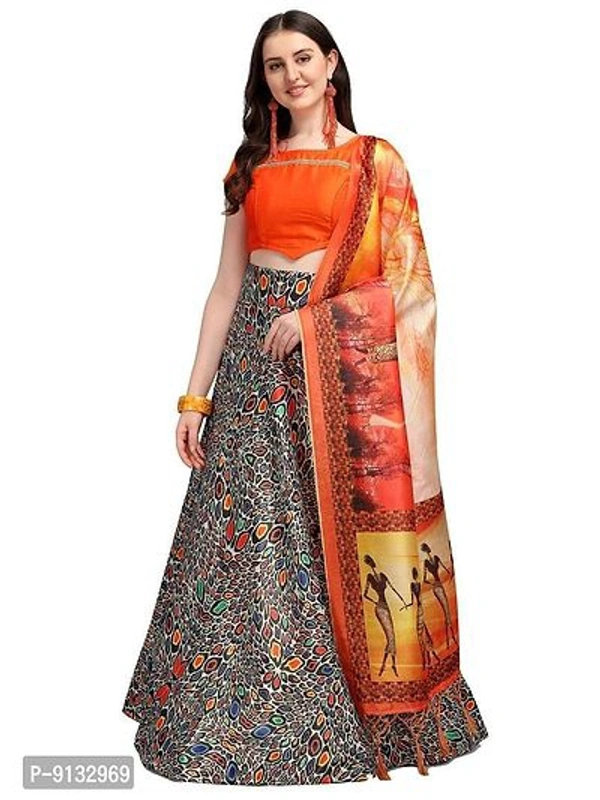 Stylish Silk Branded Lehenga - Free Size