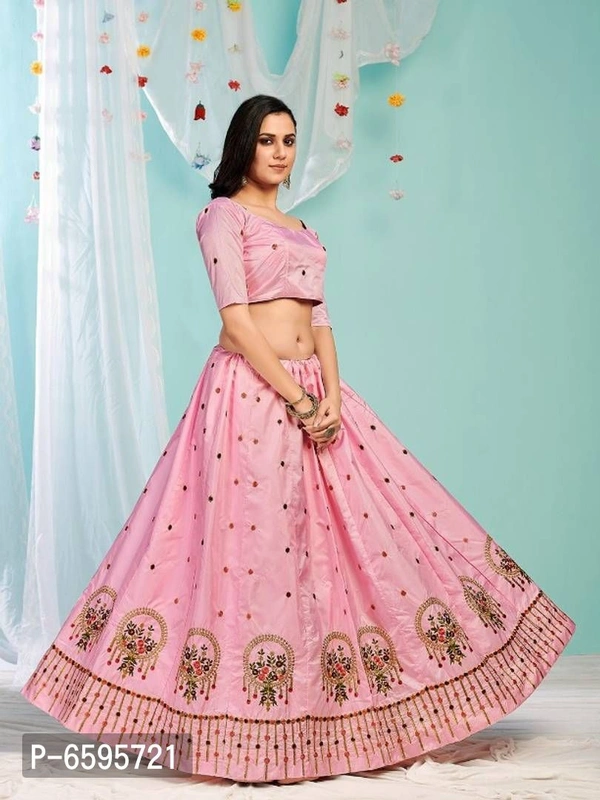 Stylish Silk Branded Lehenga - Free Size