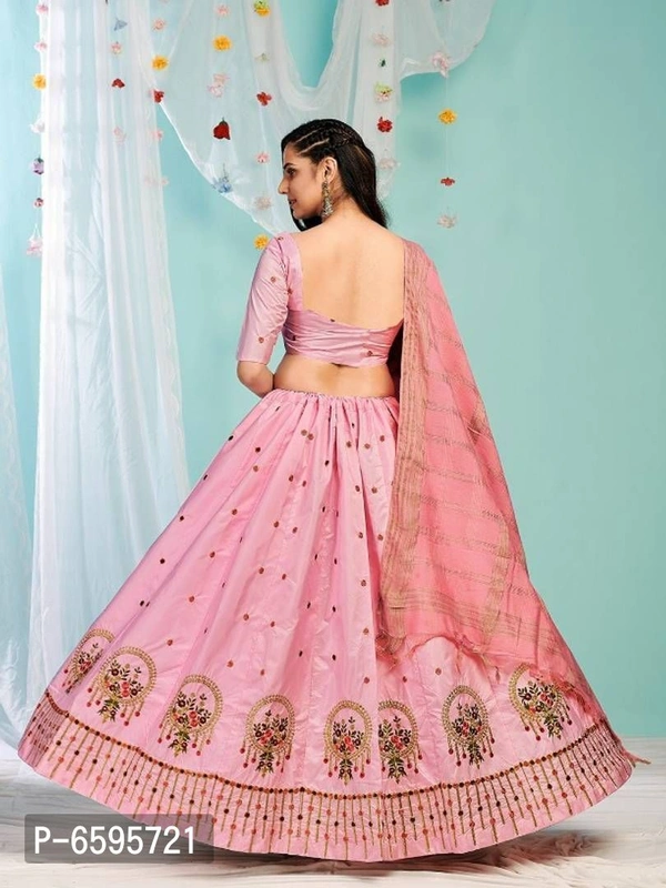 Stylish Silk Branded Lehenga - Free Size