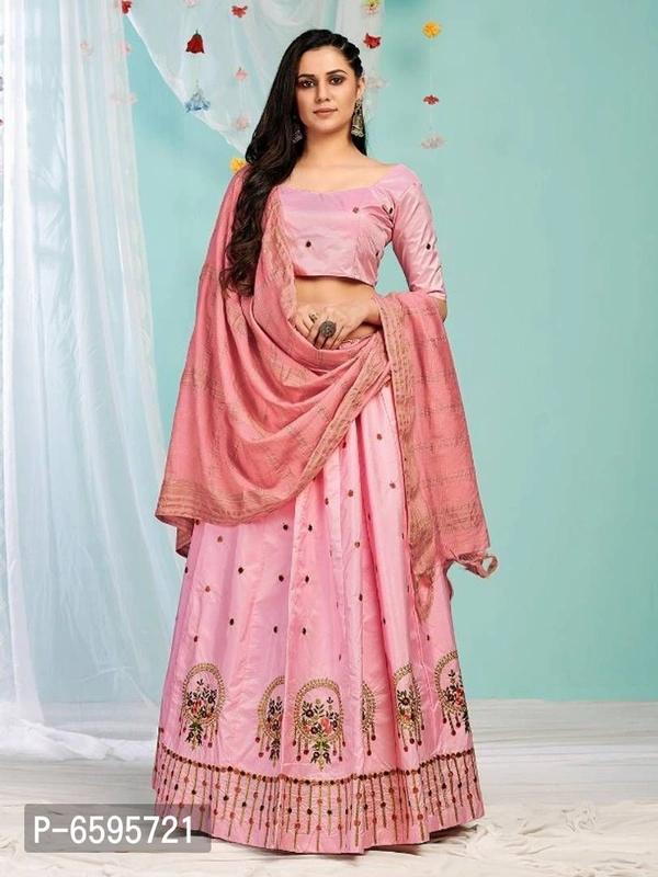 Stylish Silk Branded Lehenga - Free Size