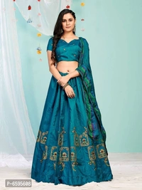 Stylish Silk Branded Lehenga - Free Size