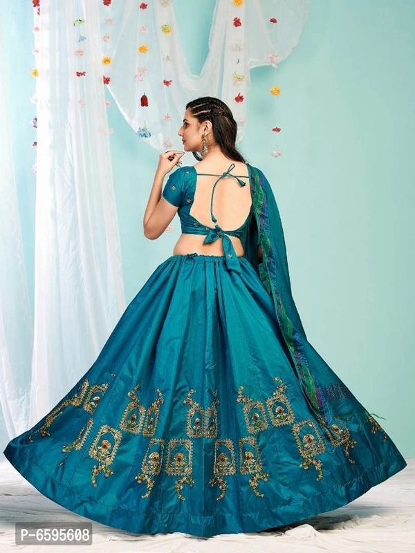 Stylish Silk Branded Lehenga - Free Size
