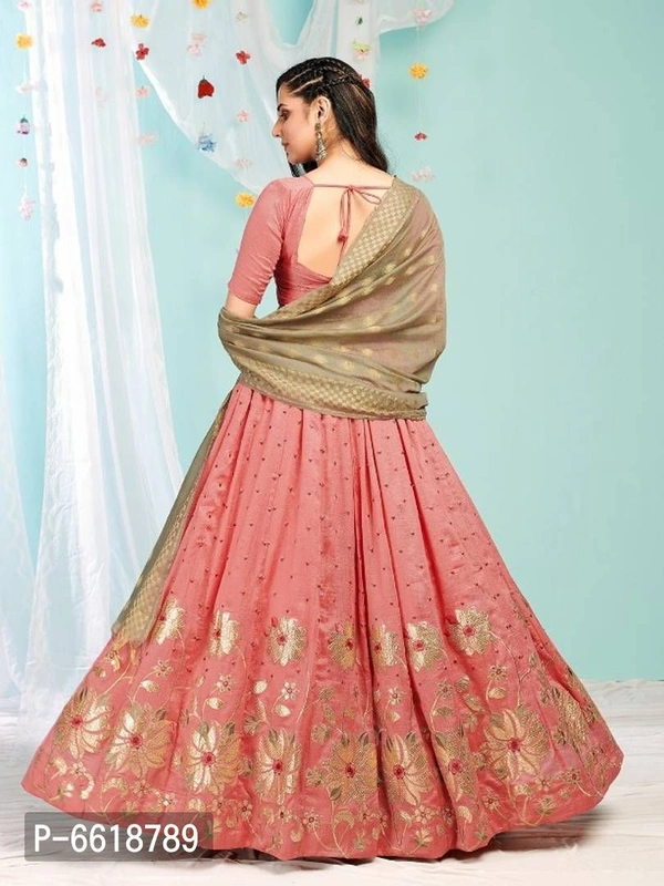 Stylish Silk Branded Lehenga - Semi Stitched