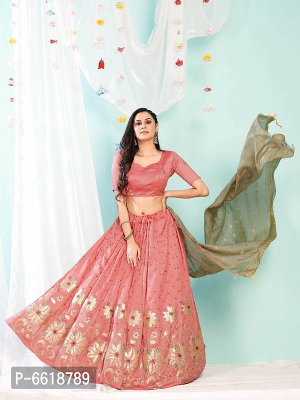 Stylish Silk Branded Lehenga - Semi Stitched