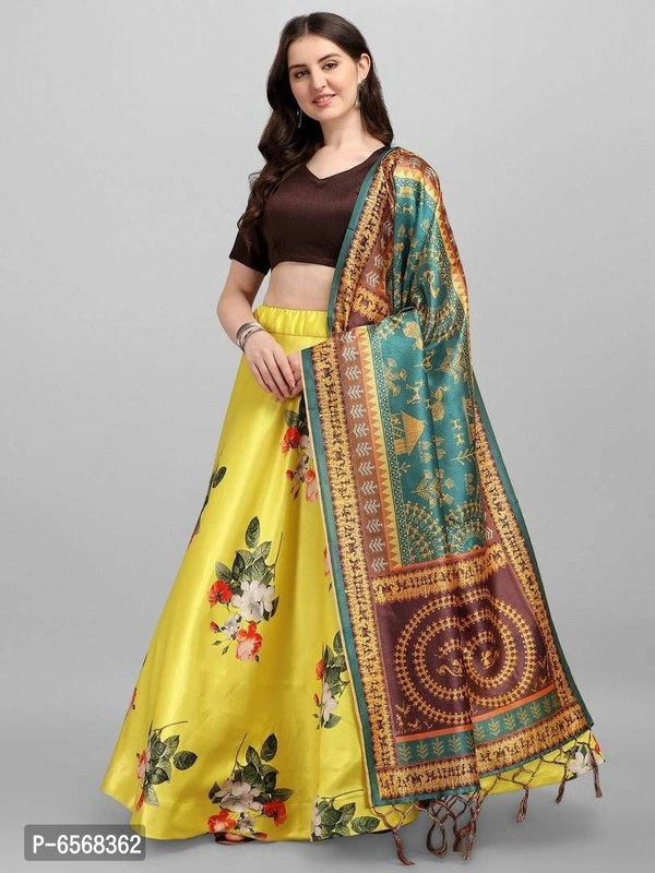 Stylish Silk Branded Lehenga - Free Size