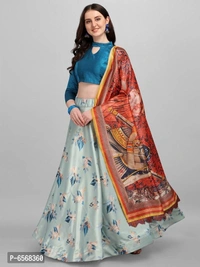 Stylish Silk Branded Lehenga - Free Size