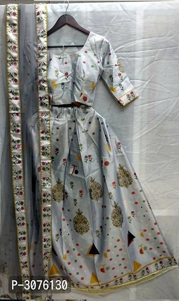 Stylish Silk Branded Lehenga - Semi Stitched