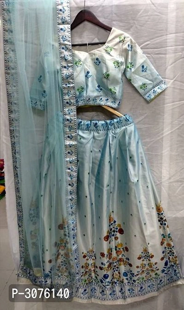 Stylish Silk Branded Lehenga - Free Size