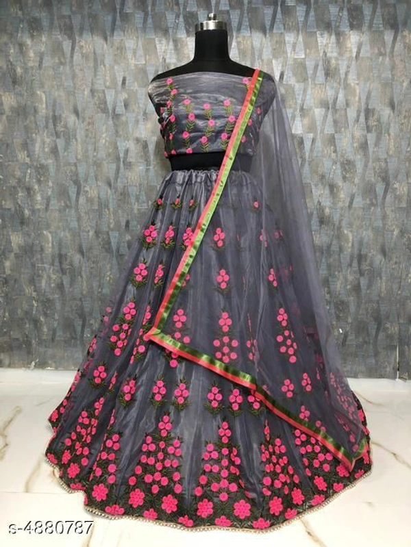 Latest Attractive Embodiery Lehenga Choli  - Semi Stitched