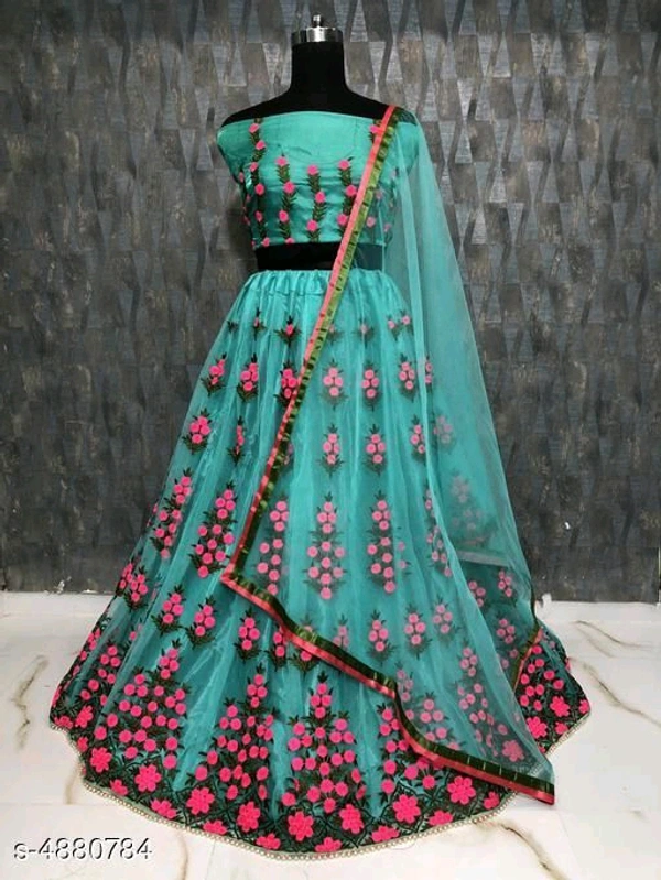 Latest Attractive Embodiery Lehenga Choli  - Semi Stitched