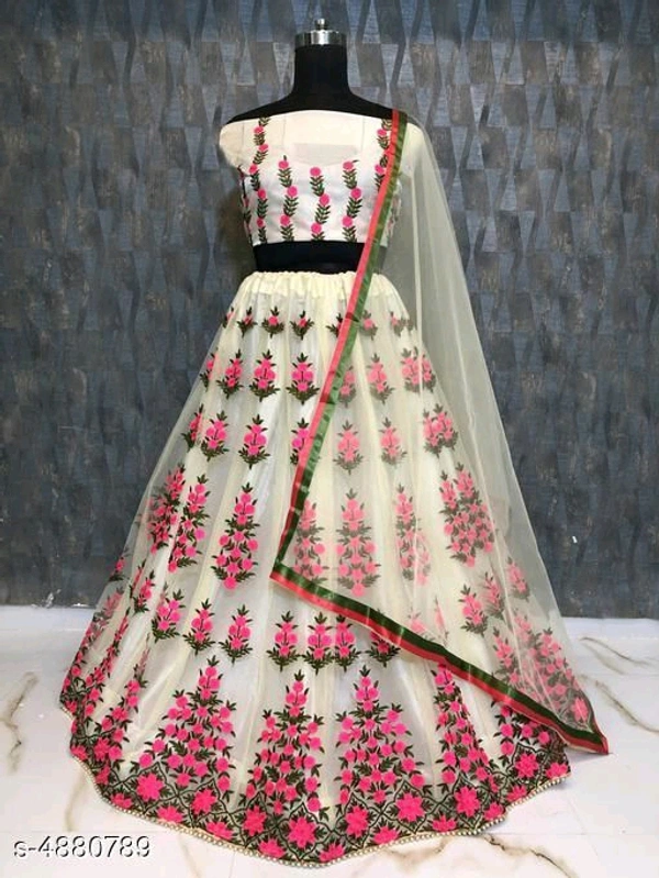 Latest Attractive Embodiery Lehenga Choli  - Semi Stitched