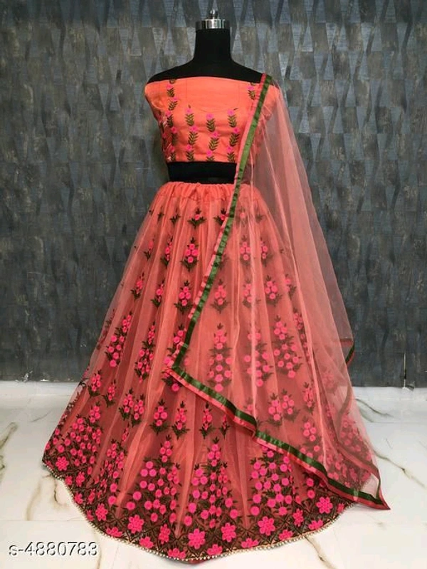 Latest Attractive Embodiery Lehenga Choli  - Free Size