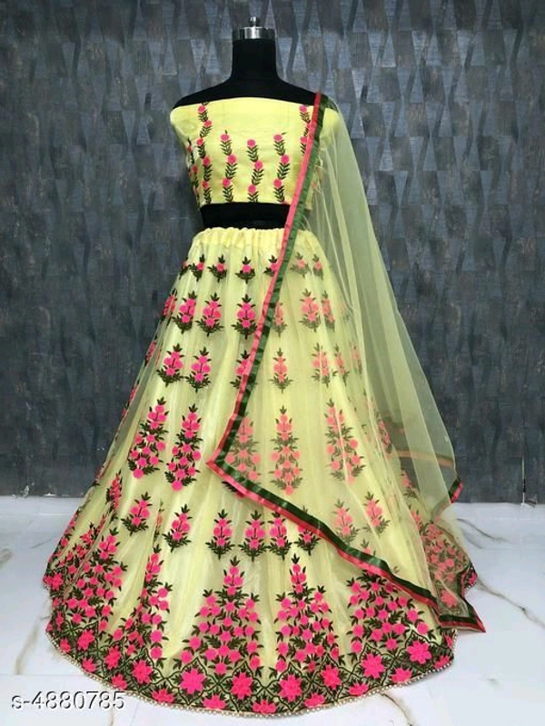 Latest Attractive Embodiery Lehenga Choli  - Free Size