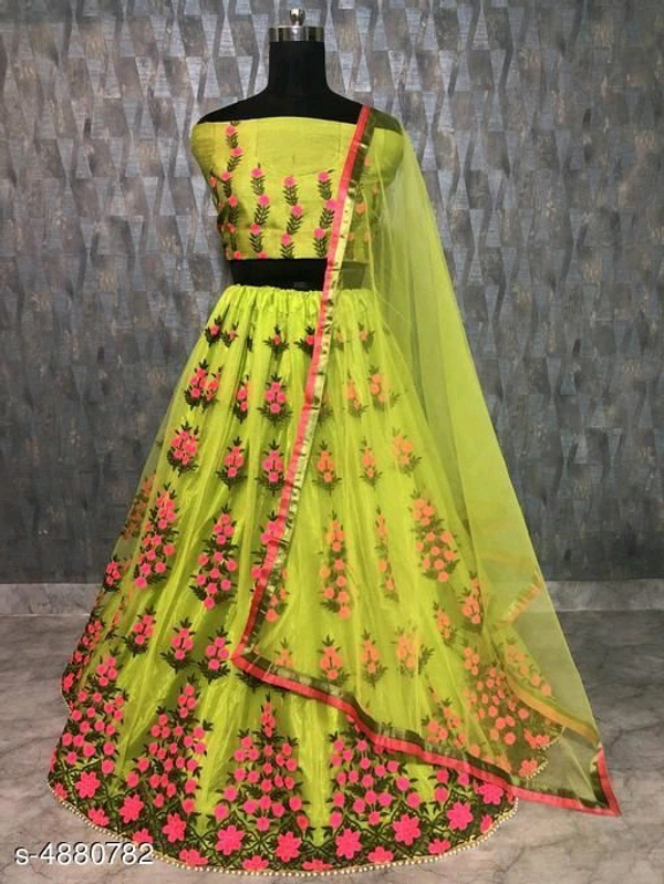 Latest Attractive Embodiery Lehenga Choli  - Semi Stitched