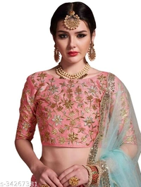 Latest Attractive Embodiery Lehenga Choli  - Free Size