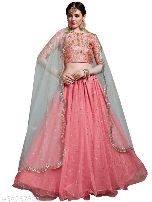 Latest Attractive Embodiery Lehenga Choli  - Semi Stitched