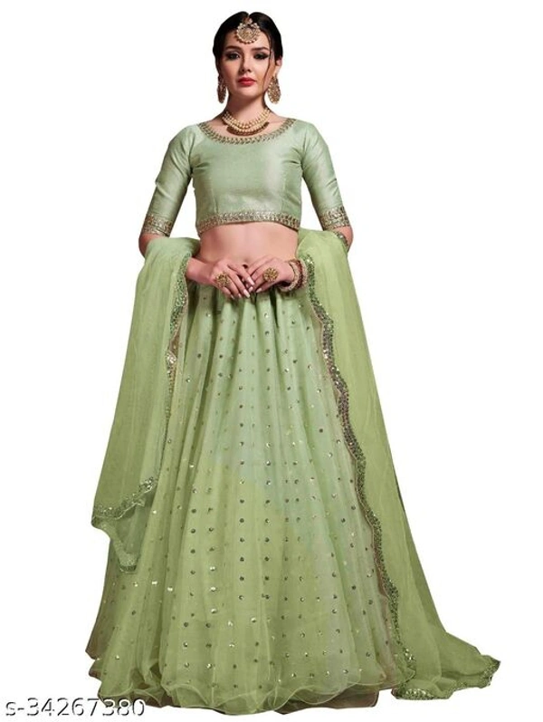 Latest Attractive Embodiery Lehenga Choli  - Semi-Stitched