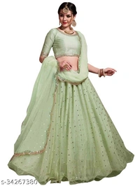 Latest Attractive Embodiery Lehenga Choli  - Semi-Stitched