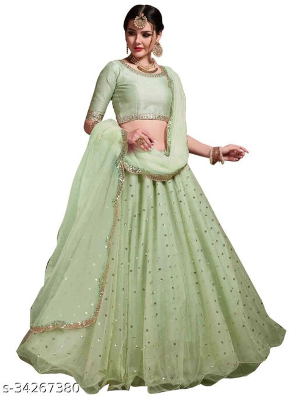 Latest Attractive Embodiery Lehenga Choli  - Semi-Stitched