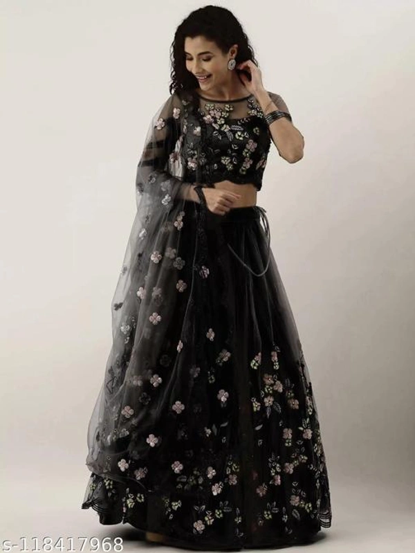 Super Embroidery Latest Wedding Lehengas  - Free Size
