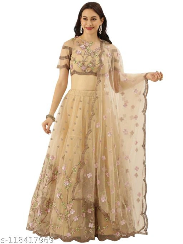 Super Embroidery Latest Wedding Lehengas  - Free Size