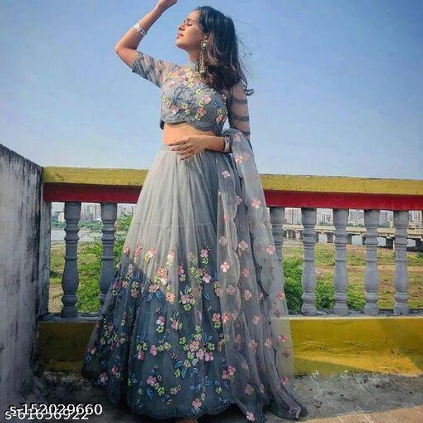 Super Embroidery Latest Wedding Lehengas  - Semi Stitched