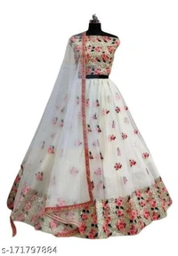 Super Embroidery Latest Wedding Lehengas  - Semi Stitched