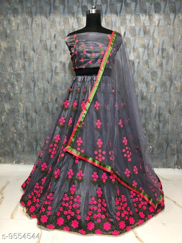 Women Kanjivaran Silk Semi-stitched Lehenga Choli  - Semi Stitched
