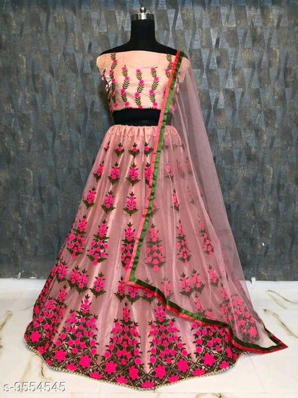 Women Kanjivaran Silk Semi-stitched Lehenga Choli  - Semi Stitched