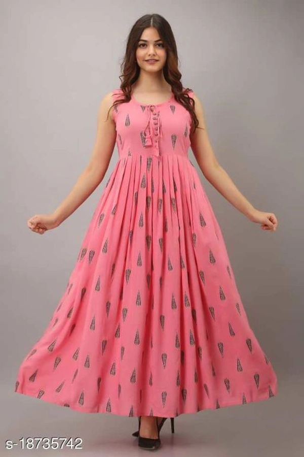 Jd Printed Rakul Gown Designer Embroidery Self-conteted  - M
