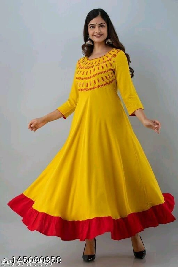 Anarkali Gown For Women  - L