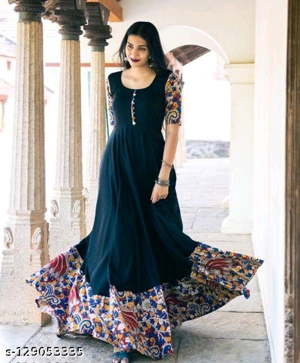 Ladies Gown With Embroidery Design  - L