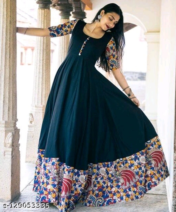 Ladies Gown With Embroidery Design  - L