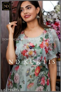 Ruchi Green Gown With New Design  - M