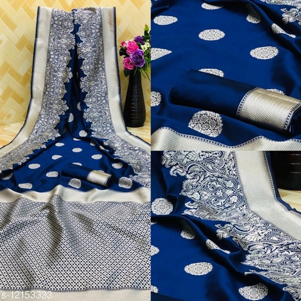 Siddhi Weaves Faishon Zari Woven Banarasi Silk Saree  - Free Size
