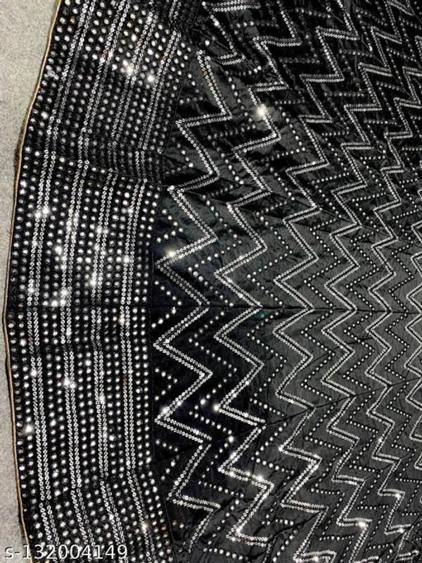 Black Colour Embroidery Prerit Lehenga - Semi- Stitched