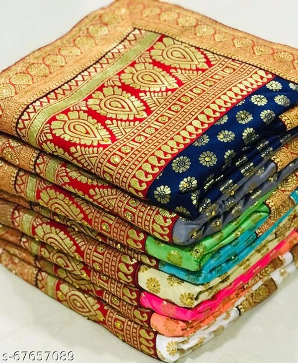 Siddhi Weaves Faishon Zari Woven Banarasi Silk Saree  - Free Size