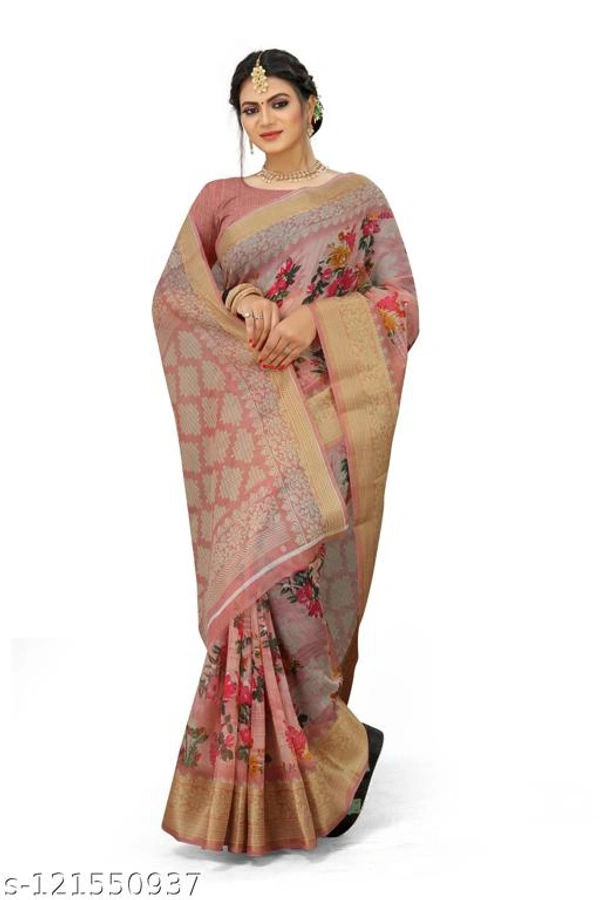 Siddhi Weaves Faishon Zari Woven Banarasi Silk Saree  - Free Size