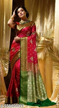 Siddhi Weaves Faishon Zari Woven Banarasi Silk Saree  - Free Size