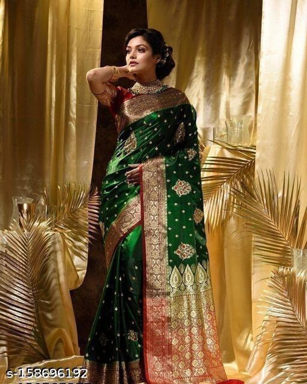 Siddhi Weaves Faishon Zari Woven Banarasi Silk Saree  - Free Size
