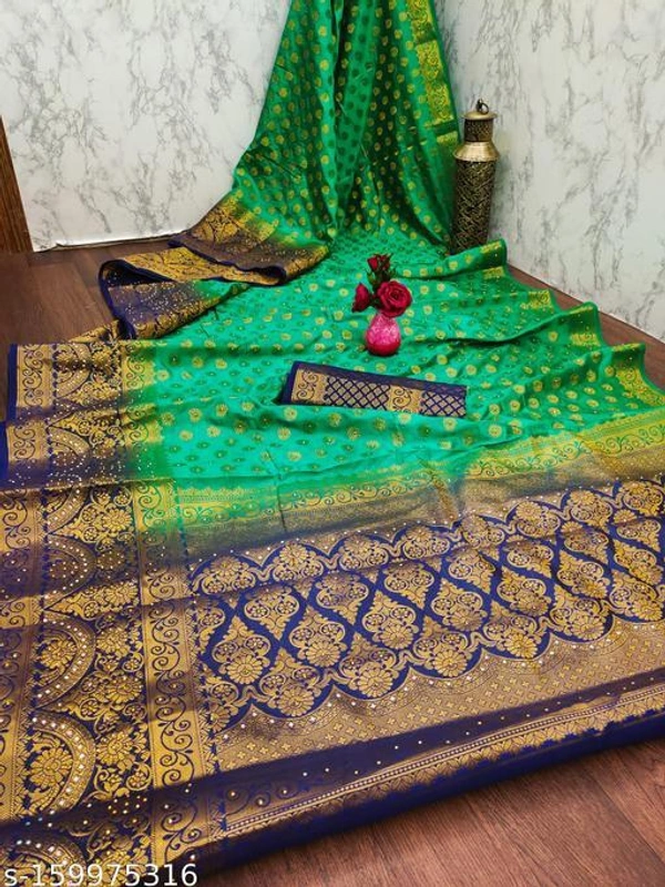 Siddhi Weaves Faishon Zari Woven Banarasi Silk Saree  - Free Size