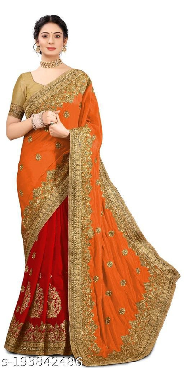 Siddhi Weaves Faishon Zari Woven Banarasi Silk Saree  - Free Size