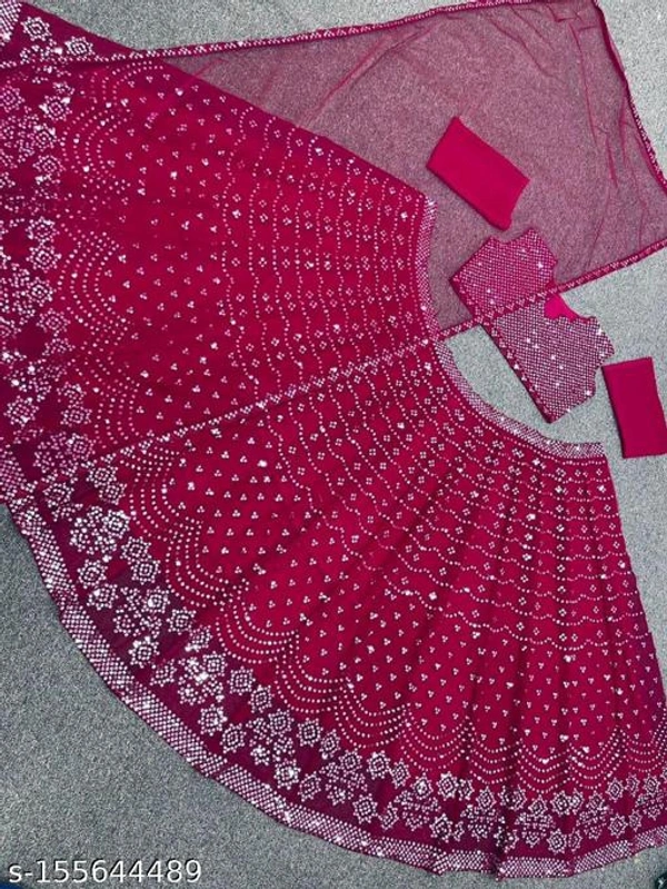 Women Beautiful Designer Lehenga For Wedding - Semi Stitched