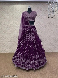 Women Beautiful Designer Lehenga For Wedding - Semi Stitched