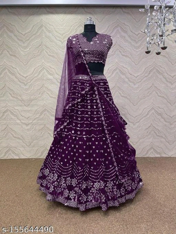 Women Beautiful Designer Lehenga For Wedding - Semi Stitched