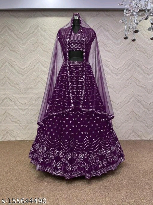 Women Beautiful Designer Lehenga For Wedding - Semi Stitched